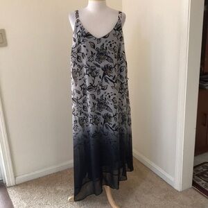 LANE BRYANT 18/20 printed grey combo midi dress